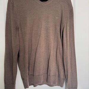 Calvin Klein Men's Taupe V-Neck Sweater